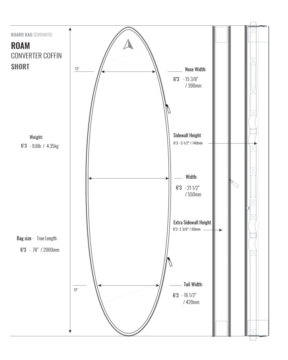 ROAM - Converter Coffin BoardBag (All Sizes)