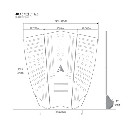 3 PIECE LITE TAIL PAD