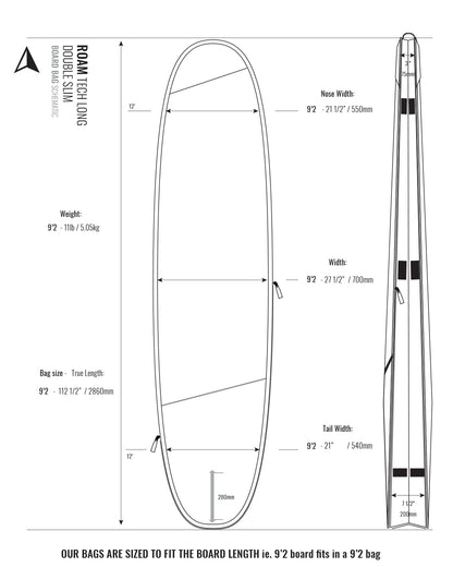 ROAM - Tech Double Slim Longboard Bag